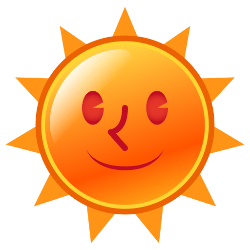 Sun With Face Emoji