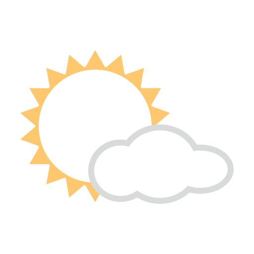 White Sun With Small Cloud Emoji
