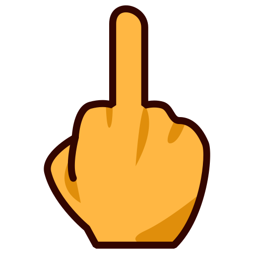 Reversed Hand With Middle Finger Extended Emoji