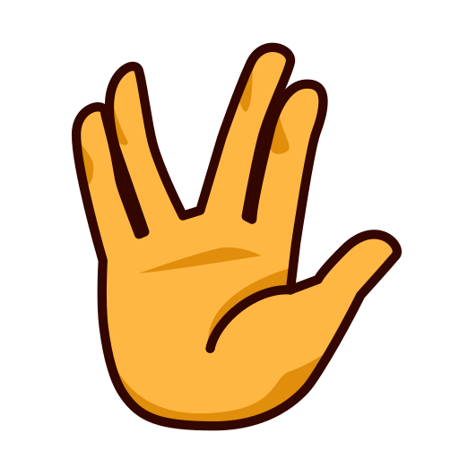 Raised Hand With Part Between Middle And Ring Fingers Emoji