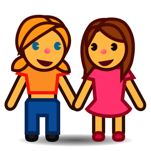 Two Women Holding Hands Emoji