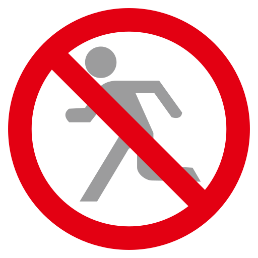 No Pedestrians Emoji