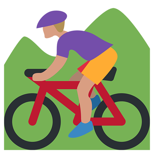 Mountain Bicyclist Emoji