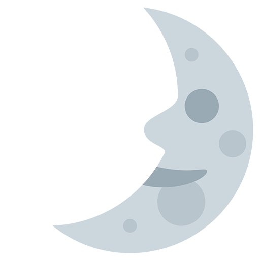 First Quarter Moon With Face Emoji