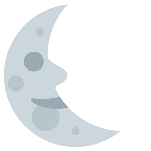 Last Quarter Moon With Face Emoji