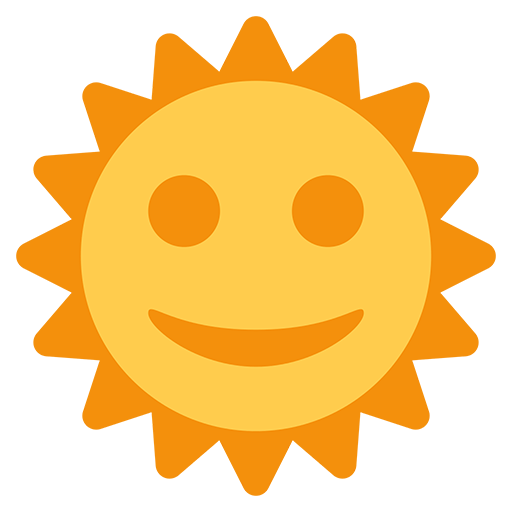 Sun With Face Emoji