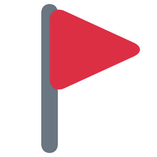 Triangular Flag On Post Emoji