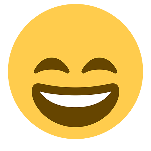 Smiling Face With Open Mouth And Smiling Eyes | ID#: 10488 | Emoji 