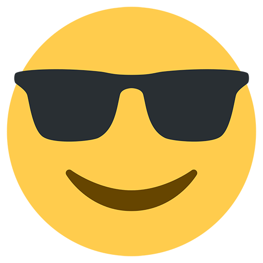 Smiling Face With Sunglasses | ID#: 9915 | Emoji.co.uk