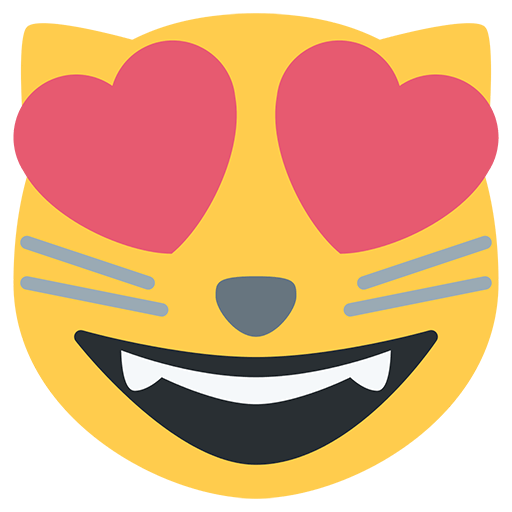 Smiling Cat Face With Heart-shaped Eyes Emoji