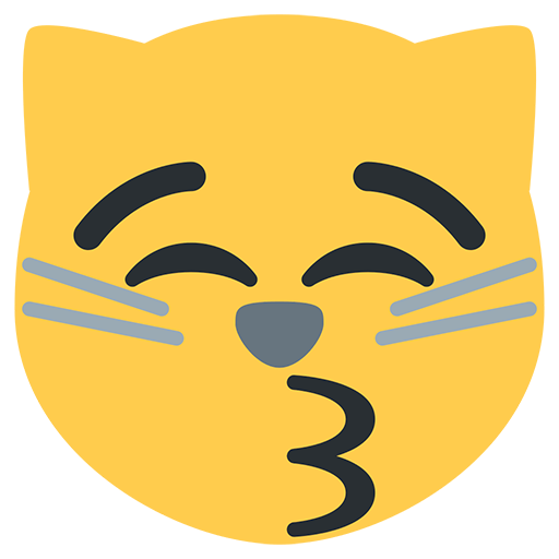 Kissing Cat Face With Closed Eyes Emoji