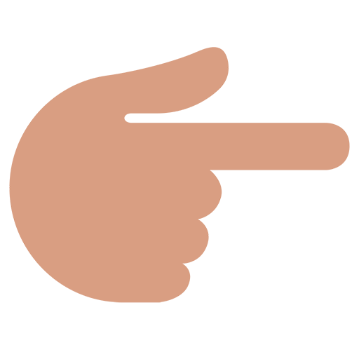 White Right Pointing Backhand Index Emoji