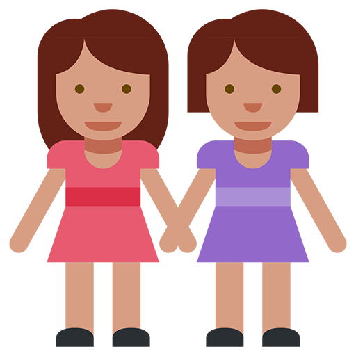 Two Women Holding Hands Emoji