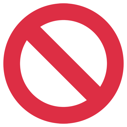No Entry Sign Emoji
