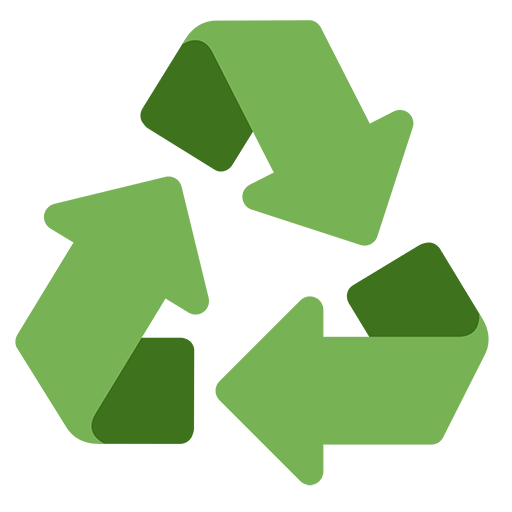 Black Universal Recycling Symbol Emoji